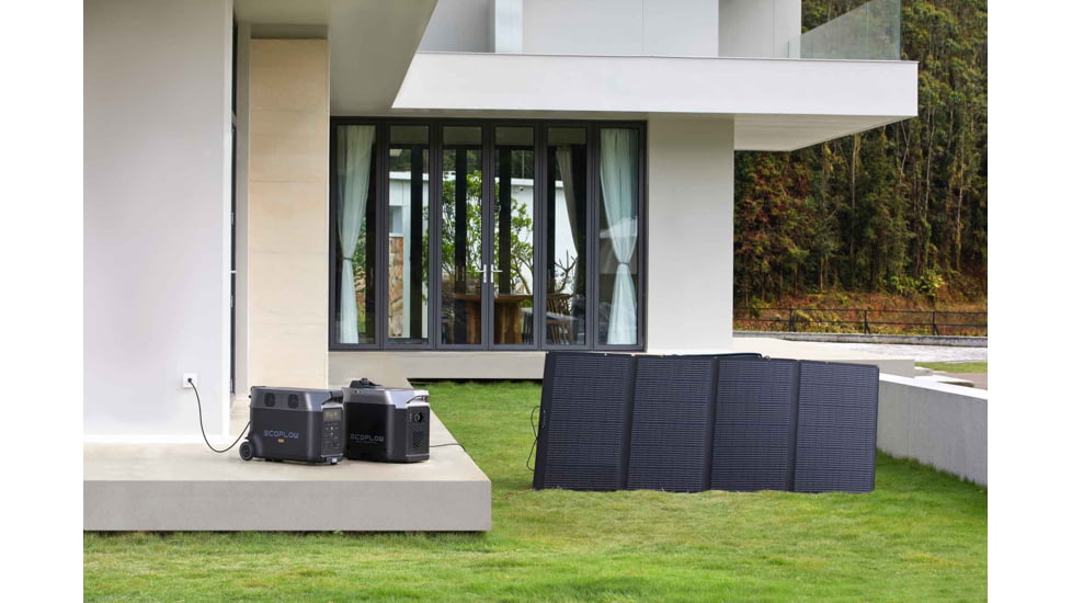 EcoFlow DELTA Pro Portable Power Station w/One 400W Solar Panel, Black, DELTAPro-400W-US