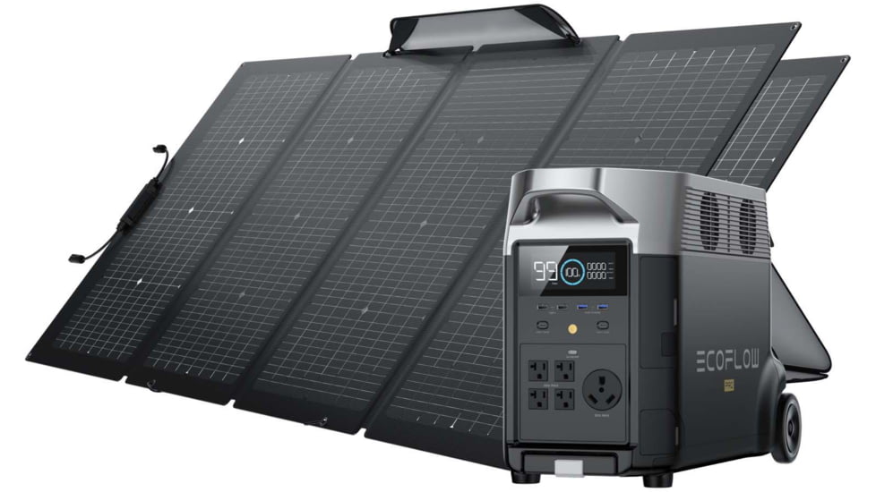 EcoFlow DELTA Pro w/ 2 Solar Panel, 220W, Black, TMR500-2MS430-US