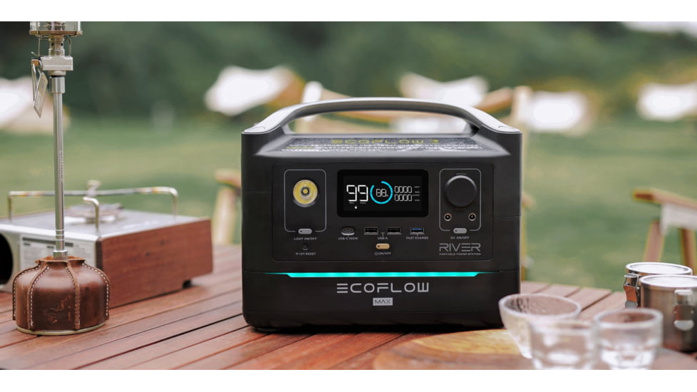 Ecoflow RIVER600 MAX Portable Power Station, Black, 50024071