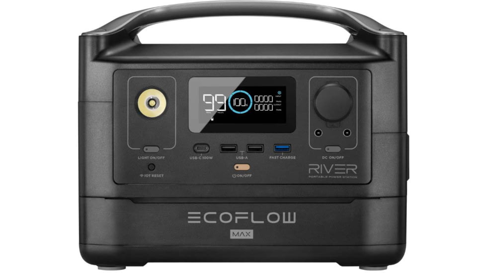 Ecoflow RIVER600 MAX Portable Power Station, Black, 50024071