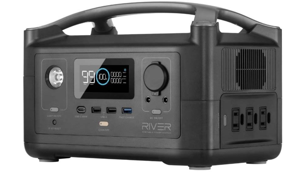 EcoFlow RIVER Portable Power Station, Cyber Black, 50024122