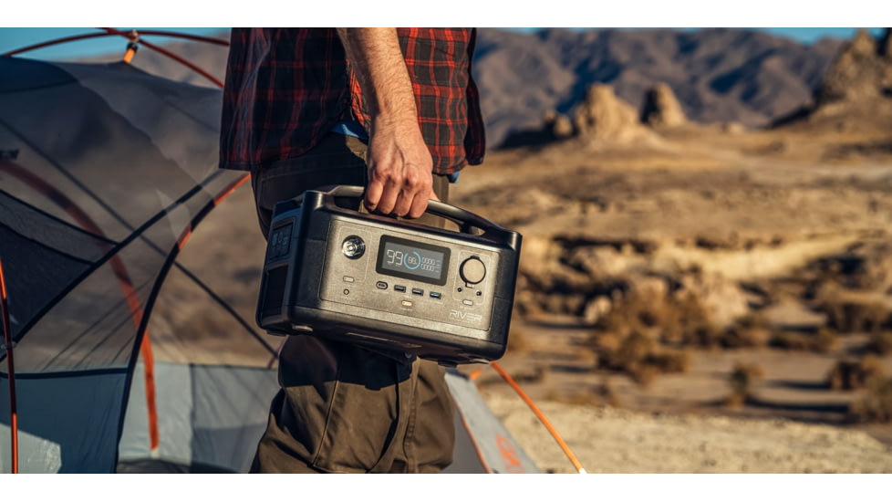 EcoFlow RIVER Portable Power Station, Cyber Black, 50024122