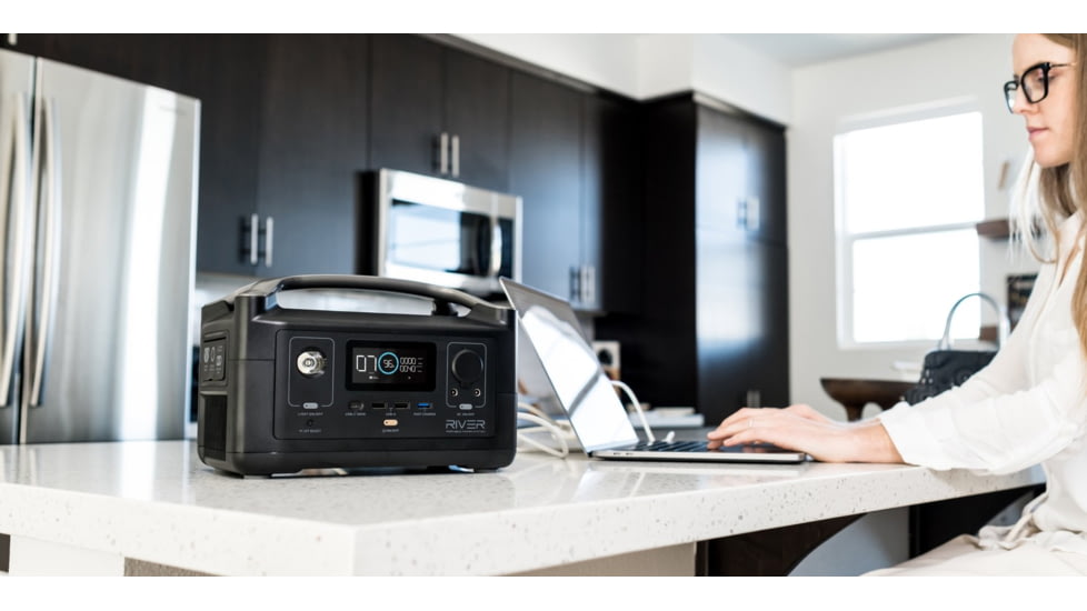 EcoFlow RIVER Portable Power Station, Cyber Black, 50024122