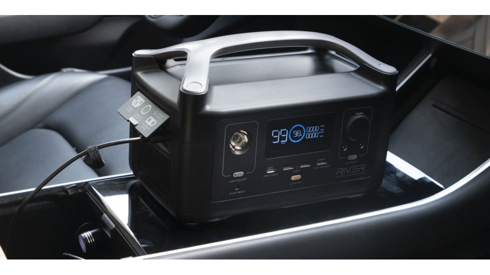 EcoFlow RIVER Portable Power Station, Cyber Black, 50024122