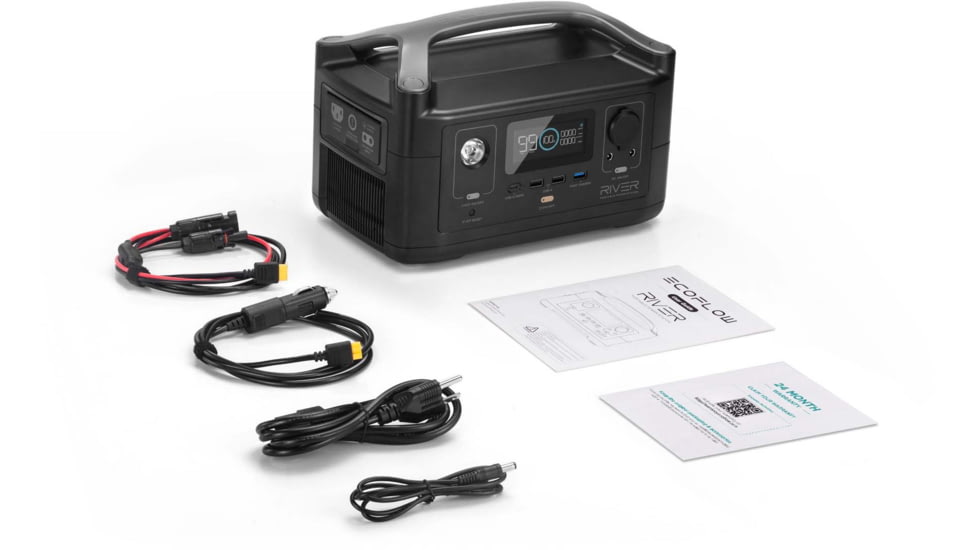 EcoFlow RIVER Portable Power Station, Cyber Black, 50024122