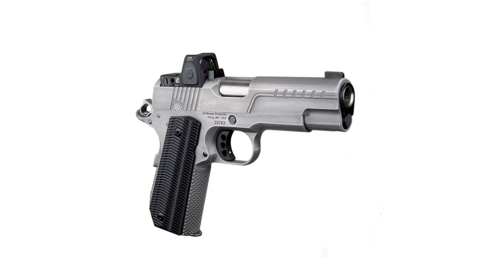 Ed Brown Products FX2 1911 Pistol, .45 ACP, 4.25 in Barrel, Stainless Steel, 7 Round Magazine, FX2-SS-FRRMPG
