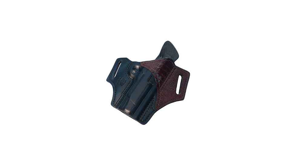 Ed Brown Products Leather Belt Holster, 1911, Commander, Ostrich Trim, by S&amp;S Leatherworks, Black, HL-C-BLK