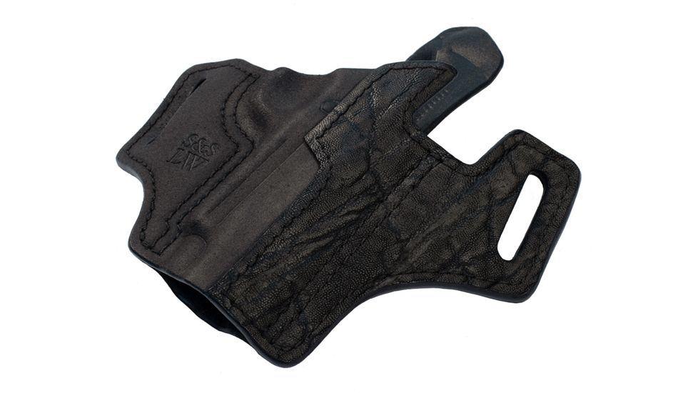 Ed Brown Products Leather Belt Holster, 1911, Lightrail, RMR Sight, by S&amp;S Leatherworks, Black, HL-C-LR-RMR