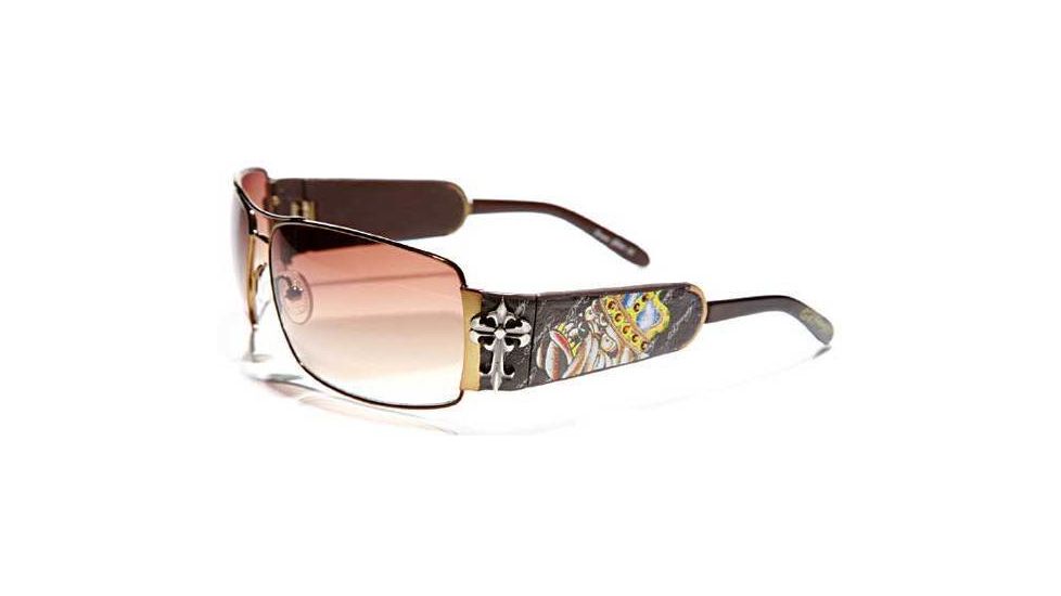 Ed Hardy King of Beasts Dog - Cocoa Frame, Brown Lens