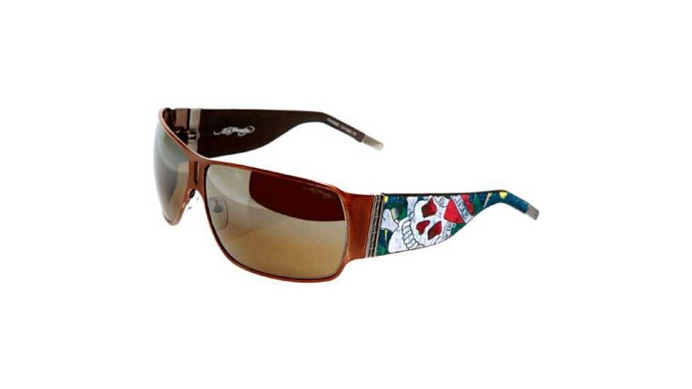 Ed Hardy Love Kills Slowly Sunglasses - Cocoa Frame, Brown Lens