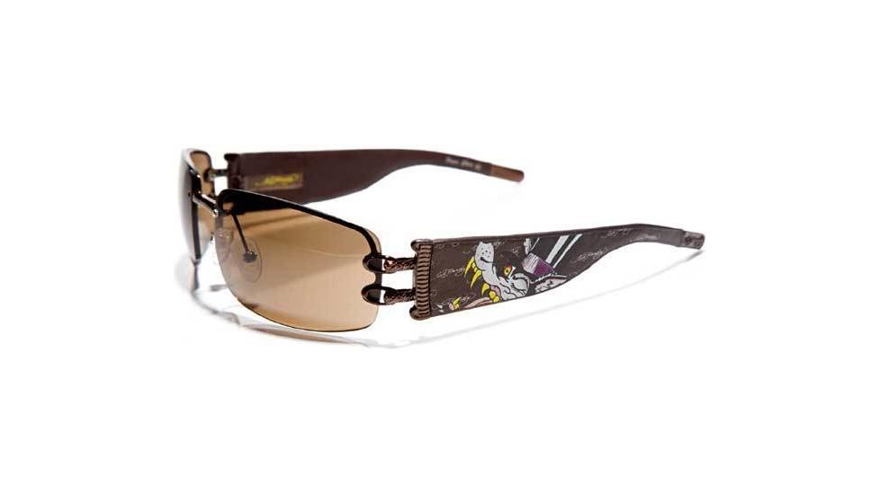 Ed Hardy Loverboy Sunglasses - Latte Frame, Brown Lens