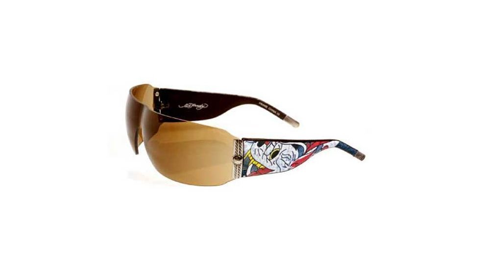 Ed Hardy Wolf 2-Dagger &amp; Flower Sunglasses EHS-010