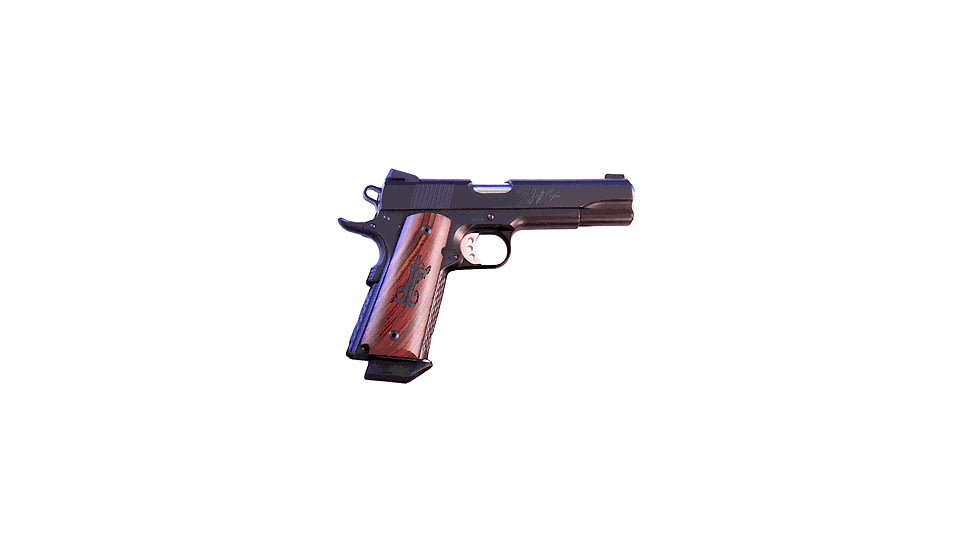 Ed Brown Products Jeff-Cooper-Commemorative Pistol, .45 ACP, 5in barrel, matte finish steel frame, engraved smooth cocobolo grip, recoil operated semi-automatic, Novak 3-dot, 7 round magazine, EB-JCC-45-5-1-FRRMPG