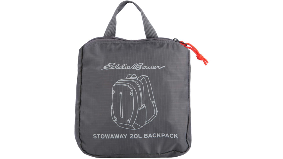Eddie Bauer Stowaway Packable 20L Backpack, Dark Smoke, EBB3001-044