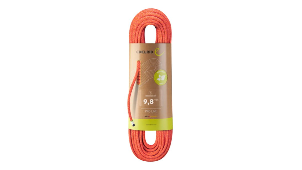 Edelrid Heron Eco Dry 9.8mm Rope, Fire, 60m, 713350602140