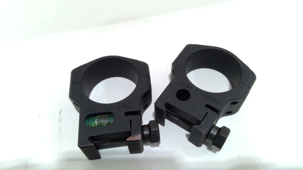 EDEMO ACCU-TAC Scope Ring, 34mm, Mil-Spec Type III Hard Anodized, Flat Black, HSR-340, EDEMO1
