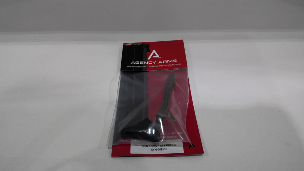 EDEMO Agency Arms Syndicate Drop-In Trigger, Flat, Glock 17/19/19X/26/34/45 Gen 5, Black, SYN-DIT-G5, EDEMO1