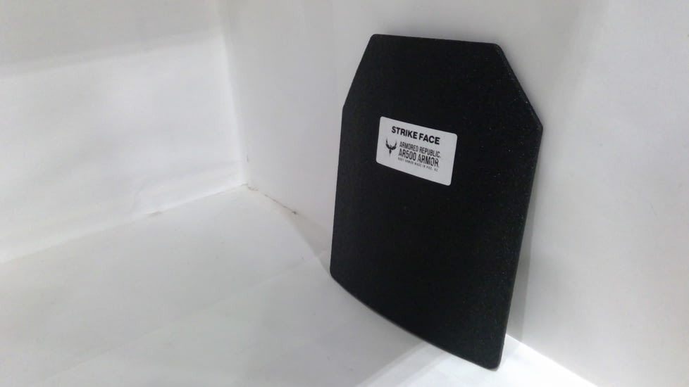 EDEMO AR500 Armor Level III Multi-Curve Body Armor Plate, 10x12 ASC, Base PAXCON Coating, Black, AR-310X12CR, EDEMO1