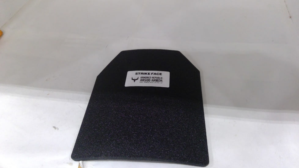 EDEMO AR500 Armor Level III Multi-Curve Body Armor Plate, 10x12 ASC, Base PAXCON Coating, Black, AR-310X12CR, EDEMO1