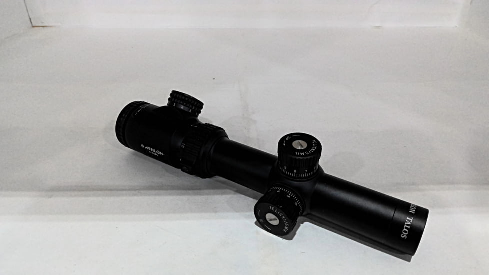 EDEMO Athlon Optics Talos BTR 1-4 x 24mm Rifle Scope, 30mm Tube, Second Focal Plane, Illuminated AHSR14 MIL Reticle, Black, Matte, 215025, EDEMO1