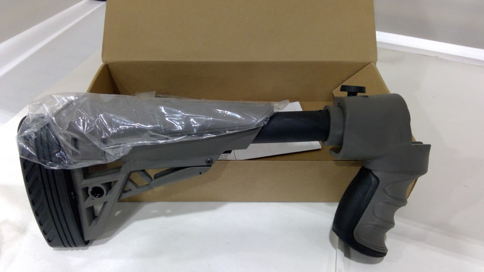 EDEMO ATI Outdoor - ATI Moss/Rem/Win 12 Gauge Strikeforce Adjustable Side Folding TactLite Shotgun Stock w/ Scorpion Recoil System, Destroyer Gray, B.1.40.1135, EDEMO1
