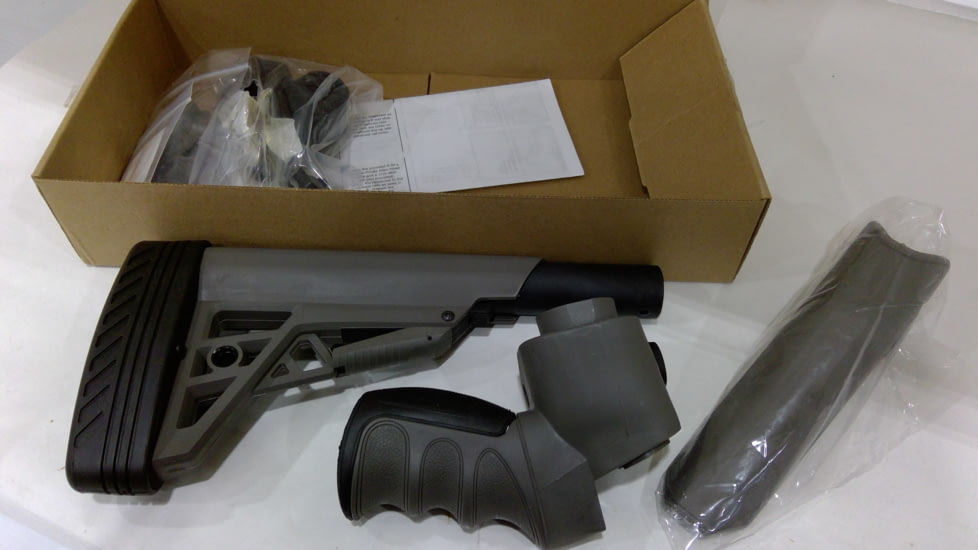 EDEMO ATI Outdoor - ATI Moss/Rem/Win 12 Gauge Strikeforce Adjustable Side Folding TactLite Shotgun Stock w/ Scorpion Recoil System, Destroyer Gray, B.1.40.1135, EDEMO1