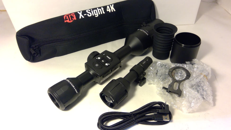 EDEMO ATN X-Sight-4k, 5-20x Pro edition Smart Day/Night Hunting Rifle Scope with Full HD Video rec, WiFi, GPS, Smooth zoom and Smartphone controlling thru iOS or Android Apps, Black, DGWSXS5204KP, EDEMO3
