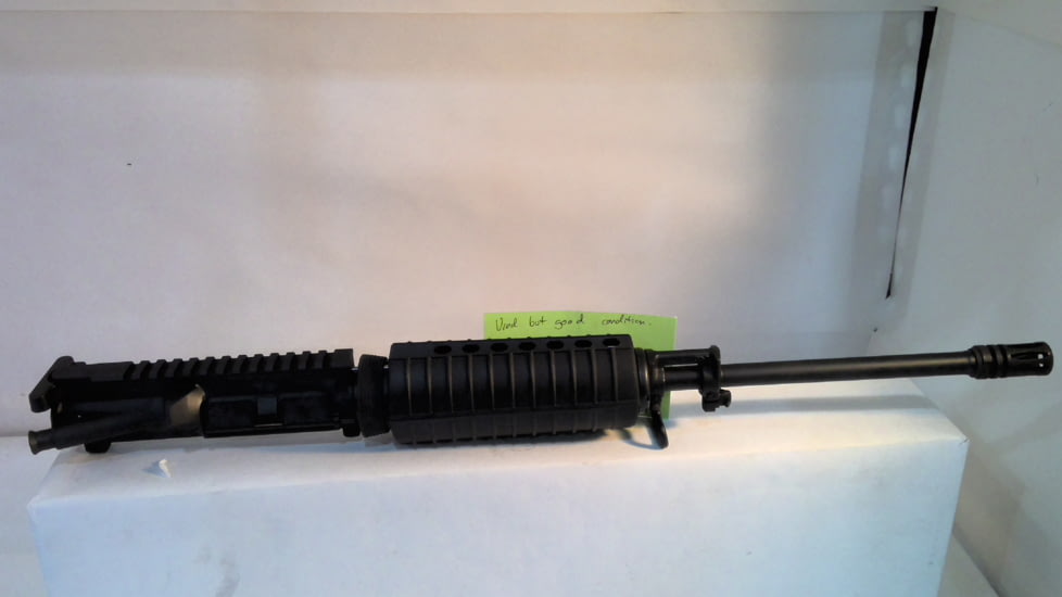 EDEMO Bushmaster V-Match Complete Upper Assembly 5.56mm NATO/.223 Remington 16 Inch Heavy-Profile Match Grade Chrome Lined Barrel T-Marked Flat Top Upper Receiver Dark Gray Mil-Spec Finish, EDEMO2