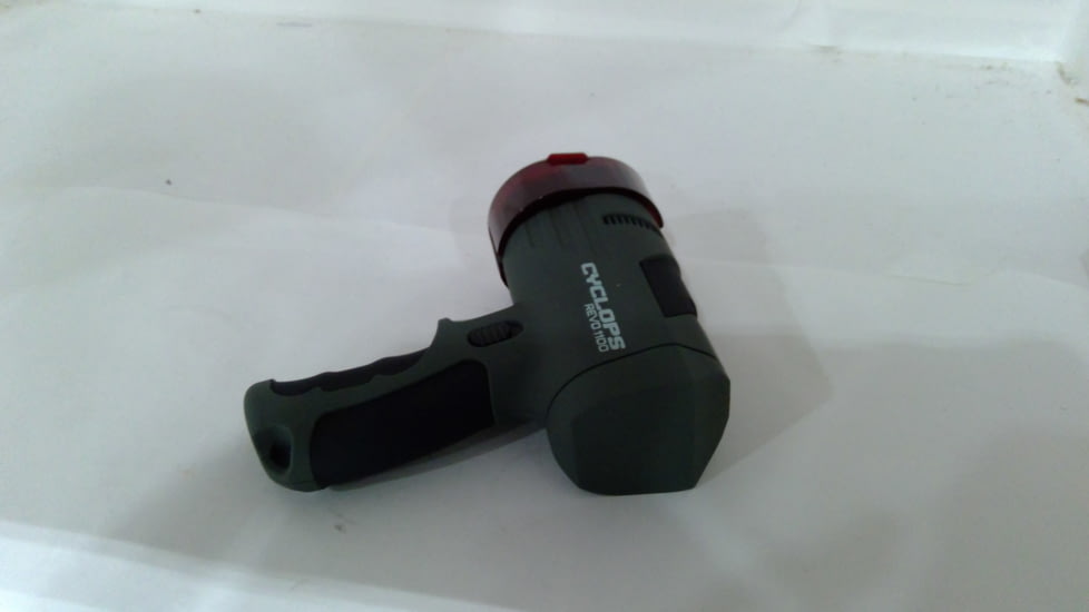 EDEMO Cyclops Revo 1100 Lumen Rechargeable Handheld Spotlight, 6V 2.5Ah SLA Battery, Black, CYC-X1100H, EDEMO1