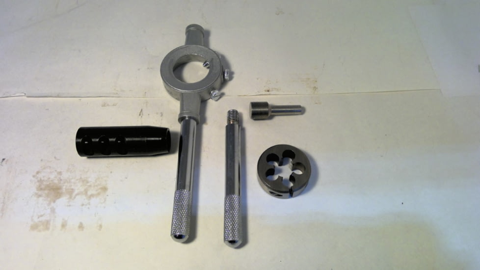 USED DELTAC Slingshot Muzzle Brake Combo,M14X1RH-7.62 w/Threading Kit, Black, PKG140-7.62, EDEMO2, Used, Condition Good, Inspect and Rebox