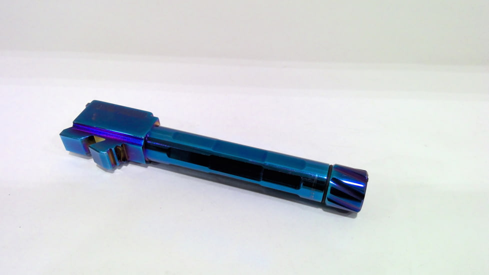EDEMO Firing Squad Firearms Glock 19, 19X, 45 Threaded Polished Barrel, Blue, Glock 19/19x/45, 400, EDEMO1