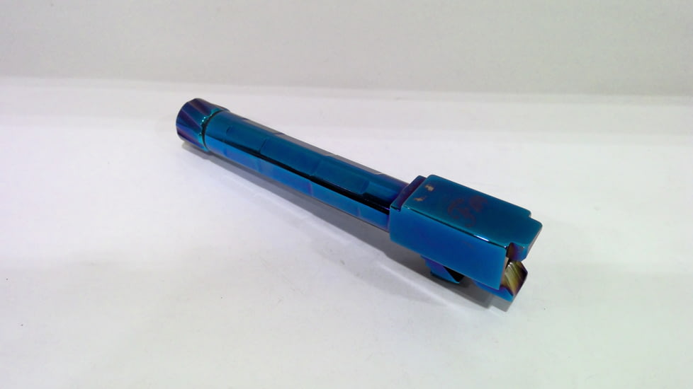 EDEMO Firing Squad Firearms Glock 19, 19X, 45 Threaded Polished Barrel, Blue, Glock 19/19x/45, 400, EDEMO1
