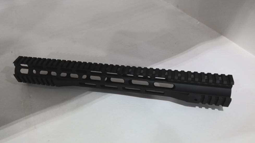 EDEMO JE Machine Tech 15in MLOK Free Float Handguard, Barrel Nut Included, Black, PS-223MLK15HBLK, EDEMO2