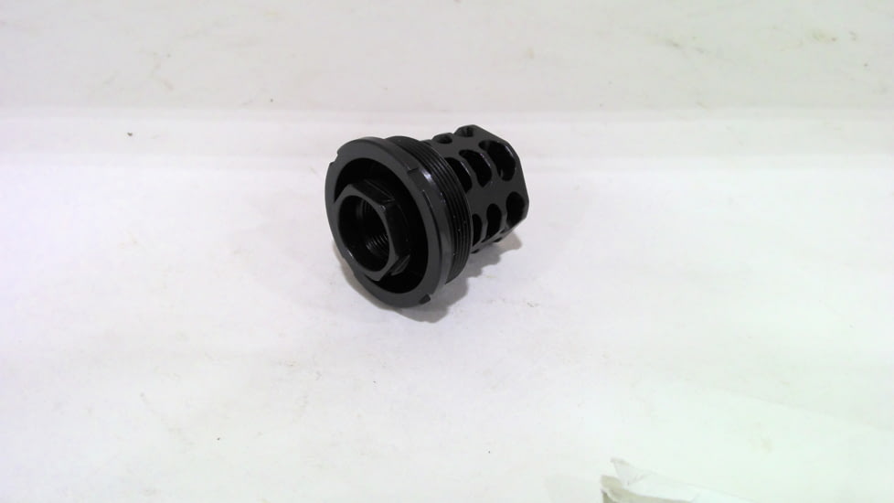 EDEMO JMac Customs 360 5/8-24 X37 Muzzle Brake with Bravo Suppressor Mount, Black Nitride, RRD-360-30S-X37, EDEMO1