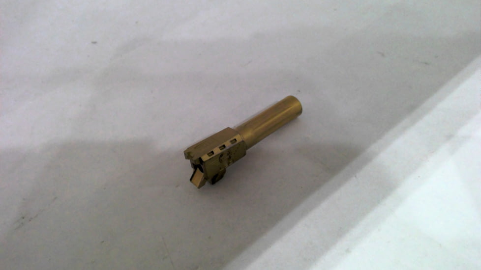 EDEMO L2D Combat Precision Match Fluted Barrel, Smith &amp; Wesson M&amp;P Shield 9, Titanium Nitride, LD-BBL-PM-S9-F-TIN, EDEMO1