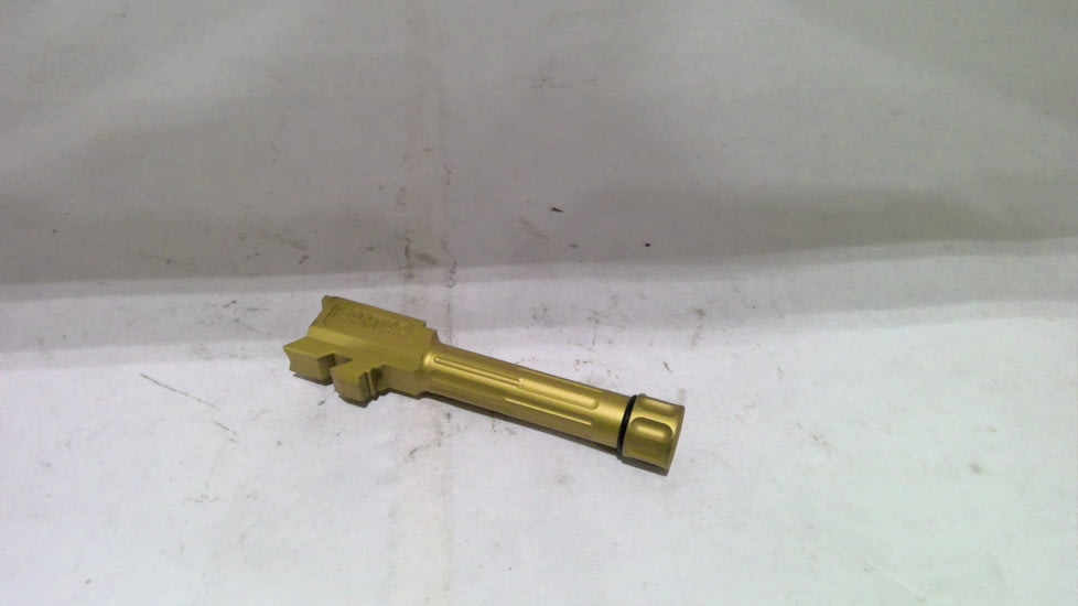 EDEMO LANTAC 9INE Threaded Barrel, Glock 43, Fluted, 1-10 Twist, 1/2-28 Thread, Bronze, 01-GB-G43-TH-BRNZ, EDEMO1