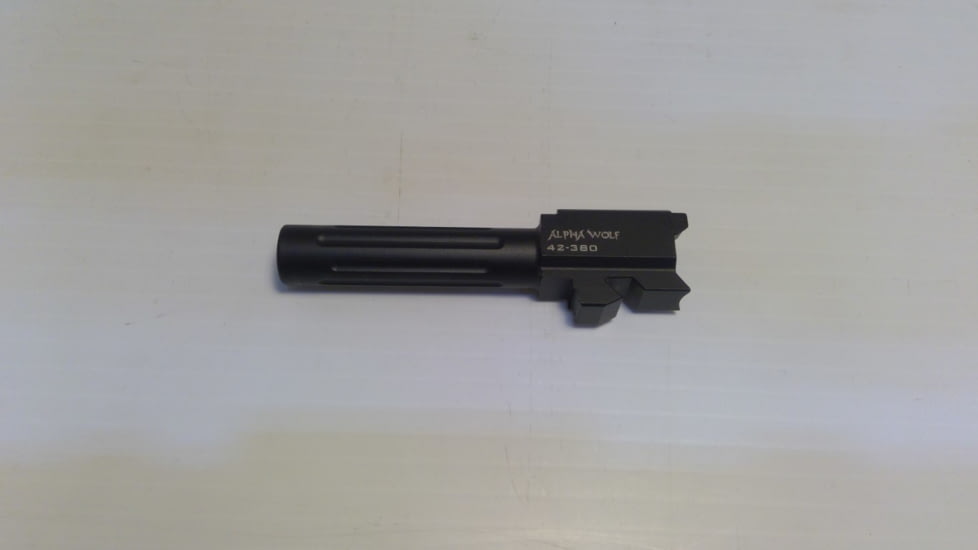 EDEMO Lone Wolf Arms AlphaWolf Glock 42 .380 ACP Barrel, Stock Length, Black, AW-42380N, EDEMO2