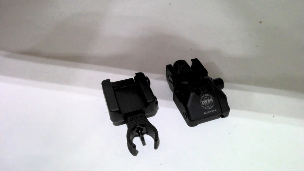 EDEMO Lwrc Sight Set Folding Skirmish Buis Black Picatinny, EDEMO1