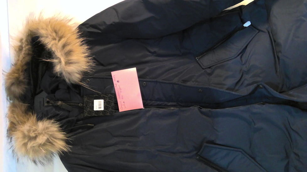 EDEMO Mackage Raf Down Coat - Mens, Navy / Natural Fur, 46, Raf-Navy-46, EDEMO1