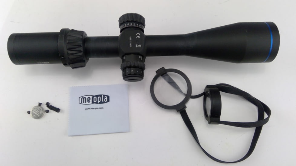 USED Meopta Optika6 Rifle Scope, 4.5-27x50mm, 30mm Tube, Second Focal Plane, RD 4K Reticle, Matte Black Anodized, 653667, EDEMO1, Condition Parts Only/Salvage, Wrong Product