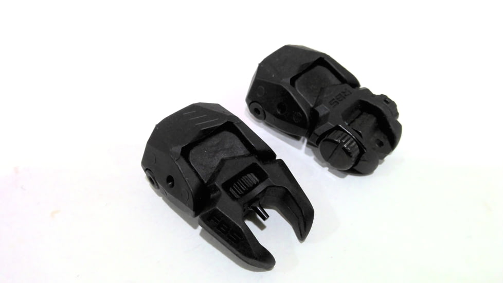 EDEMO Meprolight Flip-Up Front &amp; Rear Tritium Sight Set, 2 Rear Dots, Black, FRBS M2D, EDEMO1