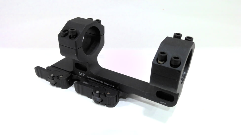 EDEMO Midwest Industries 30mm High QD Scope Mount w/1.5in Offset, Black, MI-QD30SMH, EDEMO2