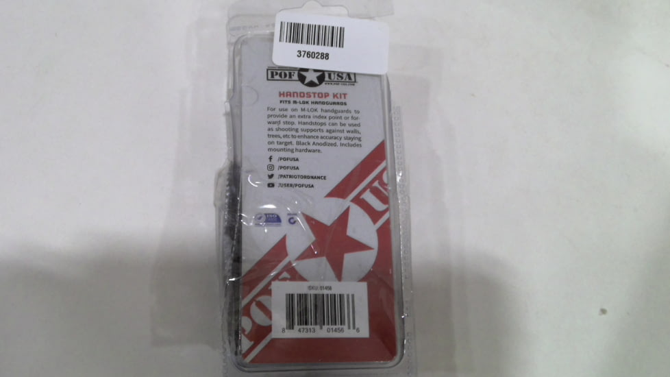 EDEMO POF USA Handstop Kit, M-LOK, Anodized, Black, 01456, EDEMO2