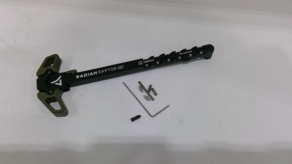 EDEMO Radian Weapons Raptor SD Ambidextrous Charging Handle, AR-15/ M16/ M4, Talon 45/90 Ambidextrous Safety Selector, Long/ Short, Radian OD, R0669, EDEMO1