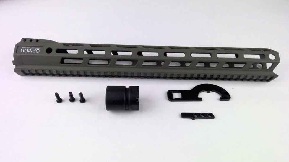EDEMO Rise Armament OPMOD MLOK Handguard, Green, 15in, RA-905X-150-OP-FG, EDEMO1