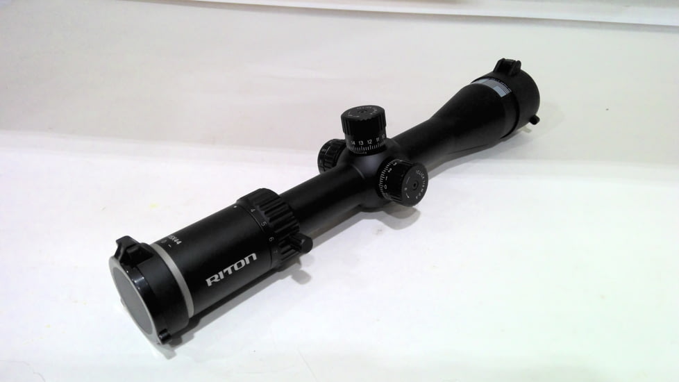 EDEMO Riton Optics X3 Conquer Rifle Scope, 3-15x44mm, 30mm Tube, Second Focal Plane, PDTR Reticle, Anodized, Black, Red, 3C315ASI, EDEMO2