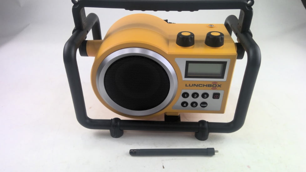 EDEMO Sangean LUNCHBOX Digital PLL AM/FM, Compact Design, Large LCD Display, Yellow LB-100, EDEMO1
