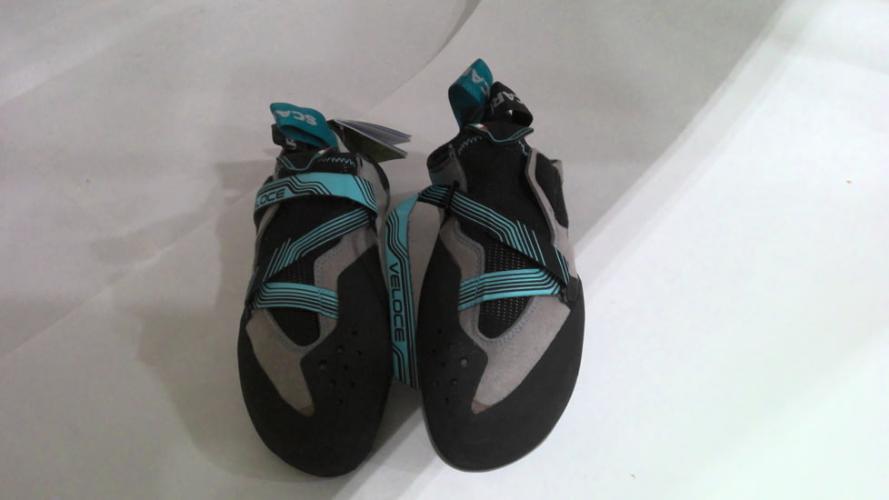 EDEMO Scarpa Veloce Climbing Shoes - Women's, Light Grey/Maldive, 38.5, 70065/002-LtgryMal-38.5, EDEMO1
