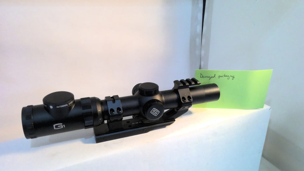 EDEMO Sector Optics G1 Rifle Scope, 1-8x24mm, 30mm Tube, Second Focal Plane, Illuminated Reticle w/ Internal Display, Black, SO-G1-01, EDEMO1