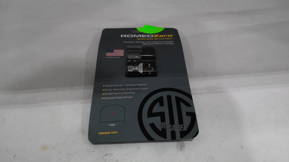 EDEMO SIG SAUER Romeo Zero 1x Red Dot Sight, 3 MOA for P365/P365XL, Black, Small, SOR01300, EDEMO15